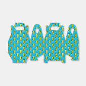 80-90's Pattern Fun Blue Yellow Bolt Neon Retro Bedankdoosjes (Uitgevouwen)