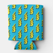 80-90's Pattern Fun Blue Yellow Bolt Neon Retro Blikjeskoeler (Achterkant)