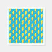 80-90's Pattern Fun Blue Yellow Bolt Neon Retro Servet (Voorkant)