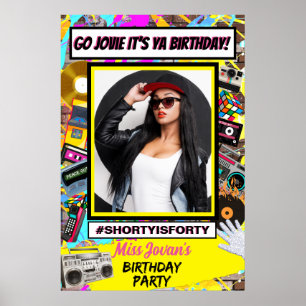 80-90's Retro Birthday Party Instagram Foto Poster