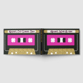 80|90's Retro-Cassettebandje |Hot-roze en goud Gastenboek (Volledig)
