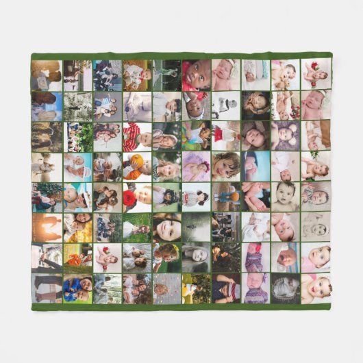 80 Aangepast, uniek, speciaal aangepast, fotocolla Fleece Deken (Voorkant (Horizontaal))