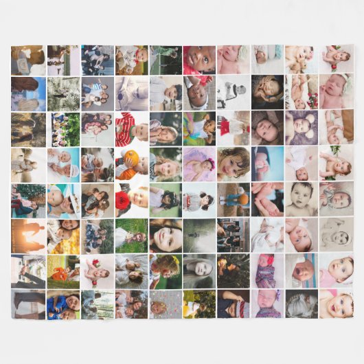 80 Aangepast, uniek, speciaal aangepast, fotocolla Fleece Deken (Voorkant (Horizontaal))