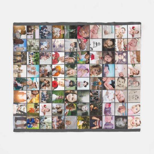 80 Aangepast, uniek, speciaal aangepast, fotocolla Fleece Deken (Voorkant (Horizontaal))