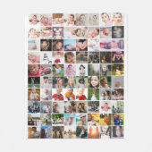 80 Aangepast, uniek, speciaal aangepast, fotocolla Fleece Deken (Voorkant)