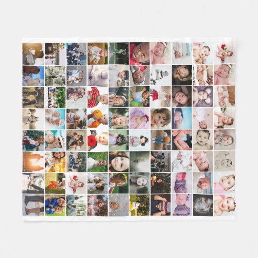 80 Aangepast, uniek, speciaal aangepast, fotocolla Fleece Deken (Voorkant (Horizontaal))