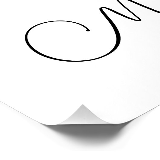 80 and Fabulous 80th Birthday Black Script Photo Perfect Poster (Hoek)