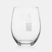 80 and Fabulous Foliage 80th Birthday Photo Wijnglas Zonder Voet (Achterkant)