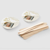 80 and Fabulous Gold Glitter Photo 80th Birthday  Handwaaier (Niet-gemonteerd)