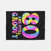 80 And Still Groovy Tie Dye 80th Birthday 80 Year  Fleece Deken (Voorkant (Horizontaal))