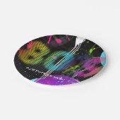 80 Bash Retro Rainbow Splash Birthday Party Papieren Bordje (Gekanteld)