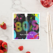 80 Bash Retro Rainbow Splash Birthday Party Servetten (Insitu)