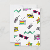 '80' Birthday Party Invitation Retro Thema Kaart (Achterkant)