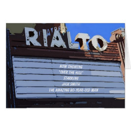 80 'Boven de heuvel' Happy Birthday Theater Sign