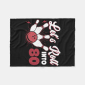 80 Bowling 80ste verjaardag 1 Fleece Deken (Voorkant (Horizontaal))
