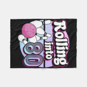80 Bowling 80ste verjaardag Fleece Deken (Voorkant (Horizontaal))