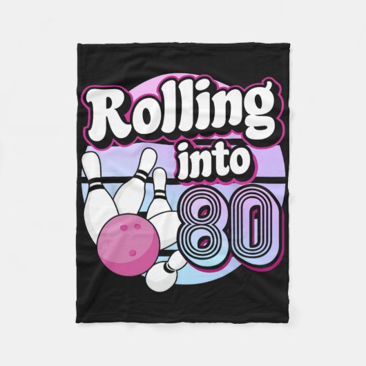 80 Bowling 80ste verjaardag Fleece Deken (Voorkant)