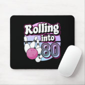 80 Bowling 80ste verjaardag Muismat (Met muis)