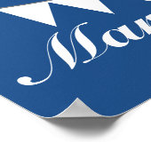 80 Bunting Red Blue Wedding Guest Book Alternative Poster (Hoek)