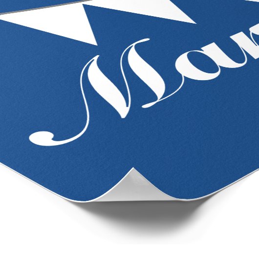 80 Bunting Red Blue Wedding Guest Book Alternative Poster (Hoek)