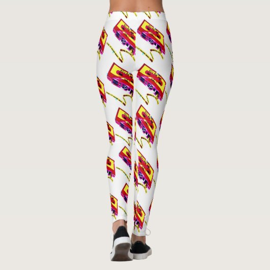 80-Cassettebandje Leggings (Achterkant)
