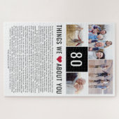 80 dingen waar we van houden | 80e verjaardag legpuzzel (Horizontaal)