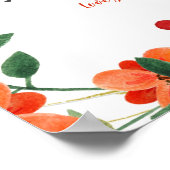 80 dingen waar we van houden, oranje bloemen poster (Hoek)