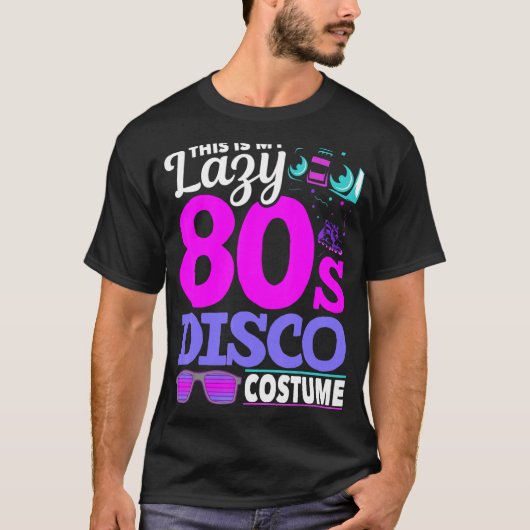 80 Disco Music 1980s Costume Party Retro 80 T-shirt (Voorkant)