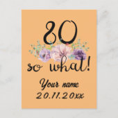 80 Dus wat 80ste verjaardag Grappig Briefkaart (Voorkant)