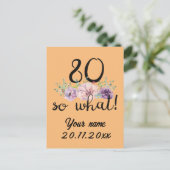 80 Dus wat 80ste verjaardag leuk Briefkaart (Staand voorkant)