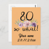 80 Dus wat 80ste verjaardag leuk Briefkaart (Voorkant / Achterkant)