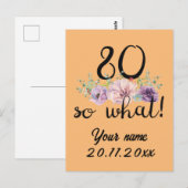 80 Dus wat 80ste verjaardag leuke Briefkaart (Voorkant / Achterkant)