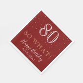 80 Dus wat een grappig citaat Elegant 80e verjaard Servet (Hoek)