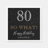 80 Dus wat een grappig citaat Elegant 80e verjaard Servet (Voorkant)