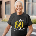 80 dus wat een grappig Inspirerend citaat 80ste ve Tri-Blend Shirt<br><div class="desc">80 so what Funny Inspirerend Quote 80th Birthday T-shirt. Grappig en inspirerend citaat 80 dus wat voor een man of een vrouw die de 80ste verjaardag viert. Mooi T-shirt voor een speciale viering. Personaliseer dit T-shirt met je leeftijd.</div>