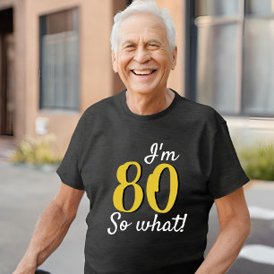 80 dus wat een grappig Inspirerend citaat 80ste ve Tri-Blend Shirt