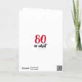 80 dus wat een grappige typografie zwart 80e verja kaart (Achterkant)
