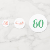 80 Dus wat een positieve 80e verjaardag foto Confetti (Achterkanten)