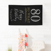 80 Dus wat grappige citaat zwarte legant 80ste ver Spandoek (Insitu)