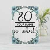 80 Dus Wat - Leuke 80e Verjaardag Aankondiging (Staand voorkant)