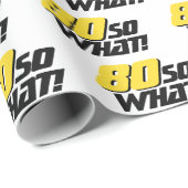 80 dus wat Leuke Typografie Moderne 80ste Verjaard Cadeaupapier (Rol Hoek)