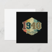 80 e verjaardagscadeau 1940  Retro Kaart (Voorkant / Achterkant)