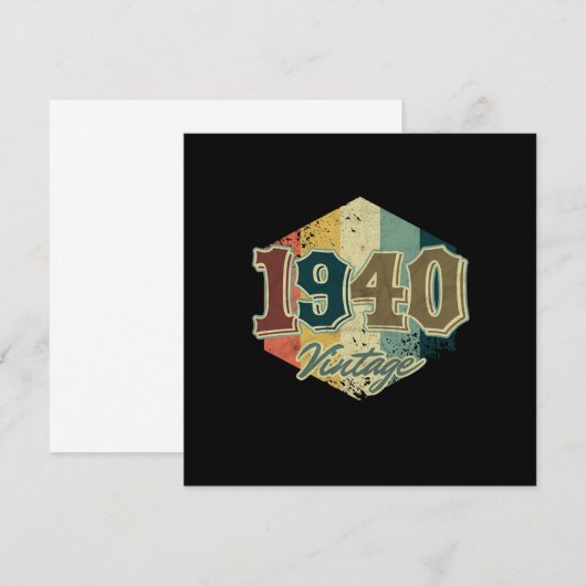 80 e verjaardagscadeau 1940 Retro Kaart (Voorkant / Achterkant)