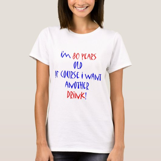 80 een andere drink t-shirt (Voorkant)