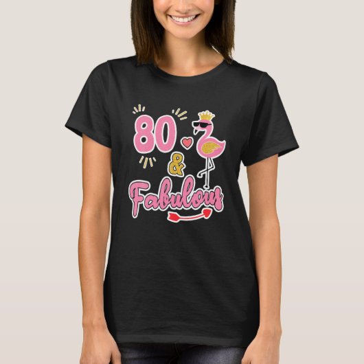 80 en 80 jaar oud cadeau 80 jaar. t-shirt (Voorkant)