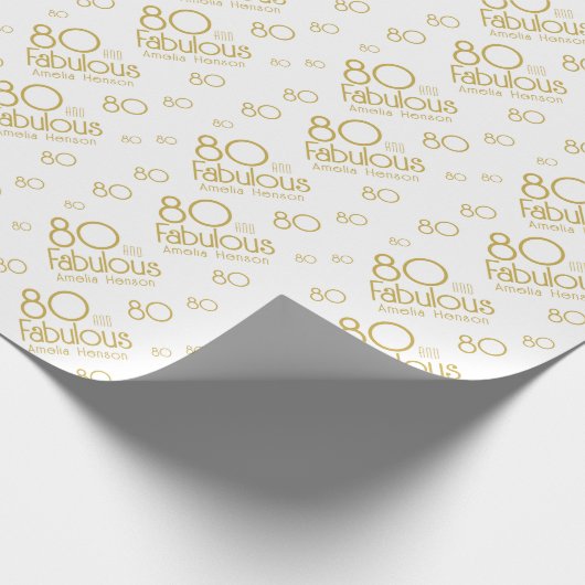 80 en 80e verjaardag van de Fabulous Modern Cadeaupapier (Hoek)