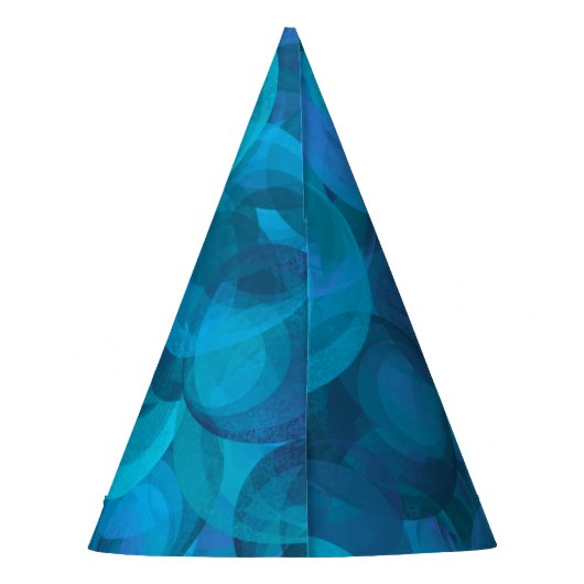 80 en Amazing Elegant Ocean Blue Birthday Feesthoedjes (Achterkant)