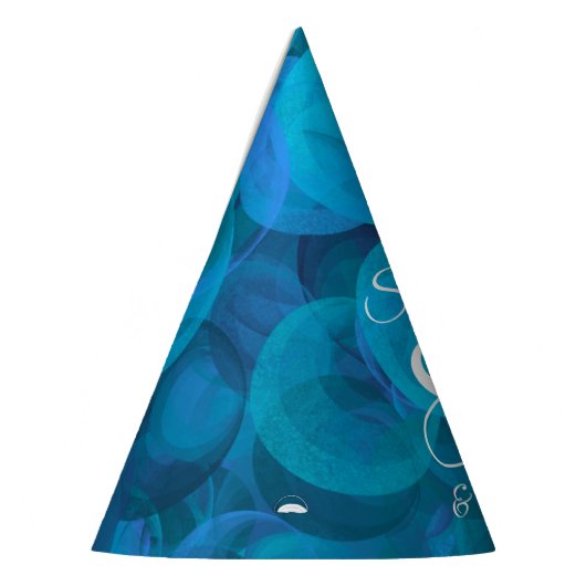 80 en Amazing Elegant Ocean Blue Birthday Feesthoedjes (Links)