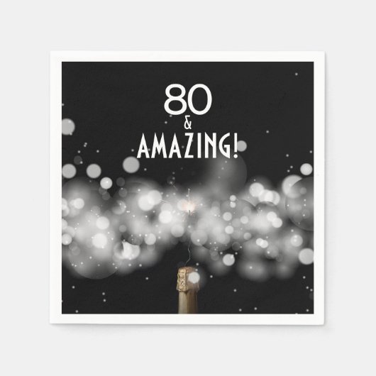 80 en de Amazing Champagne Party Napkins Servet (Voorkant)