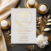 80 en Fabulous 80ste verjaardagsfeestje gestempeld Folie Uitnodiging